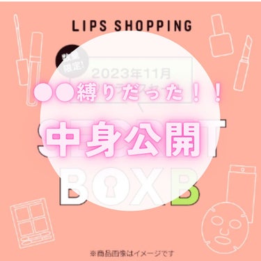 【2023年11月 クリアランスセール】シークレットボックス B/LIPS/その他キットセットを使ったクチコミ（1枚目）