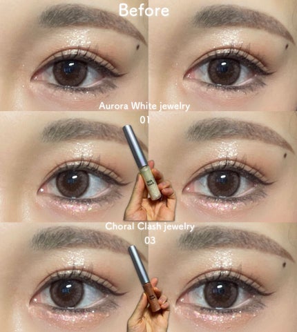 フェアリージュエルアイグリッター/Milk Touch/グリッターを使ったクチコミ(2枚目)