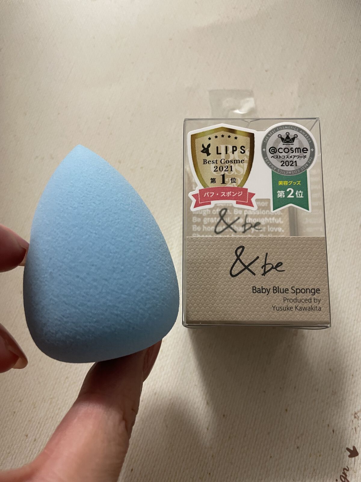 &be ブラックスポンジ PLAZA限定ベビーブルー/＆be/パフ・スポンジを使ったクチコミ（1枚目）