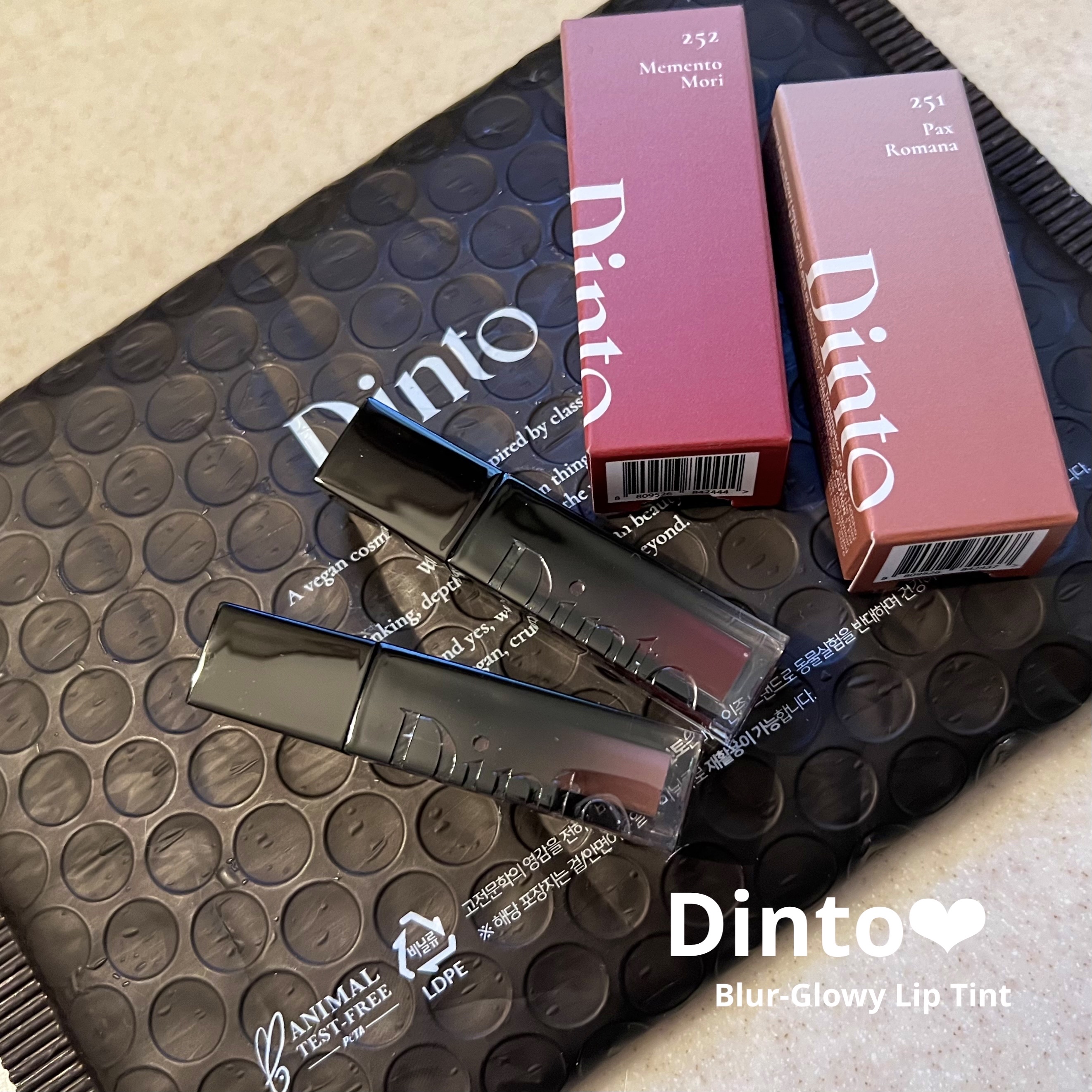 ブラーグロイリップティント ブラーグロウイMINIリップティント Duo (パックスロマーナ+メメントモリ) /Dinto/リップティントを使ったクチコミ（1枚目）