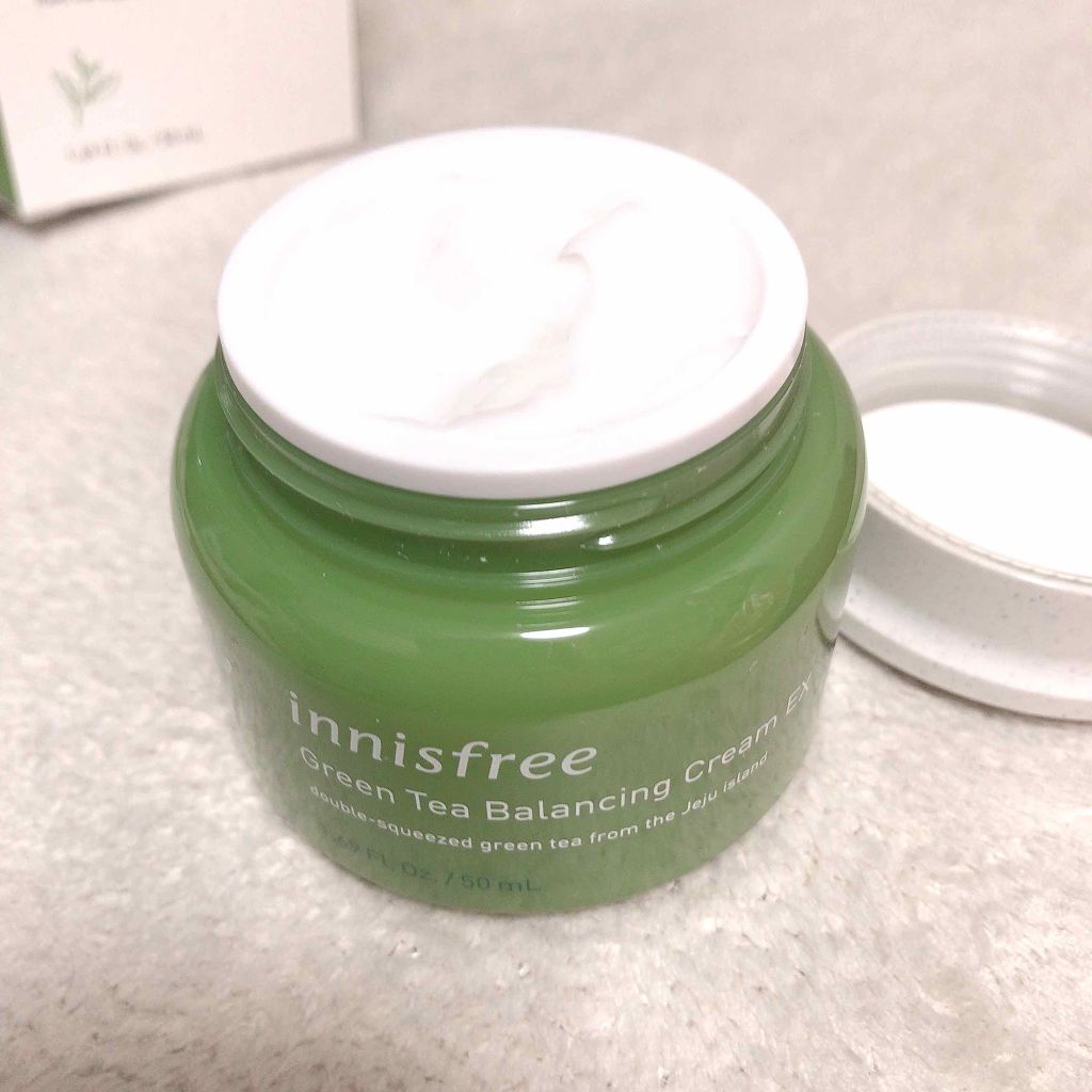 グリーンティー バランシングクリーム EX/innisfree/フェイスクリームを使ったクチコミ(2枚目)