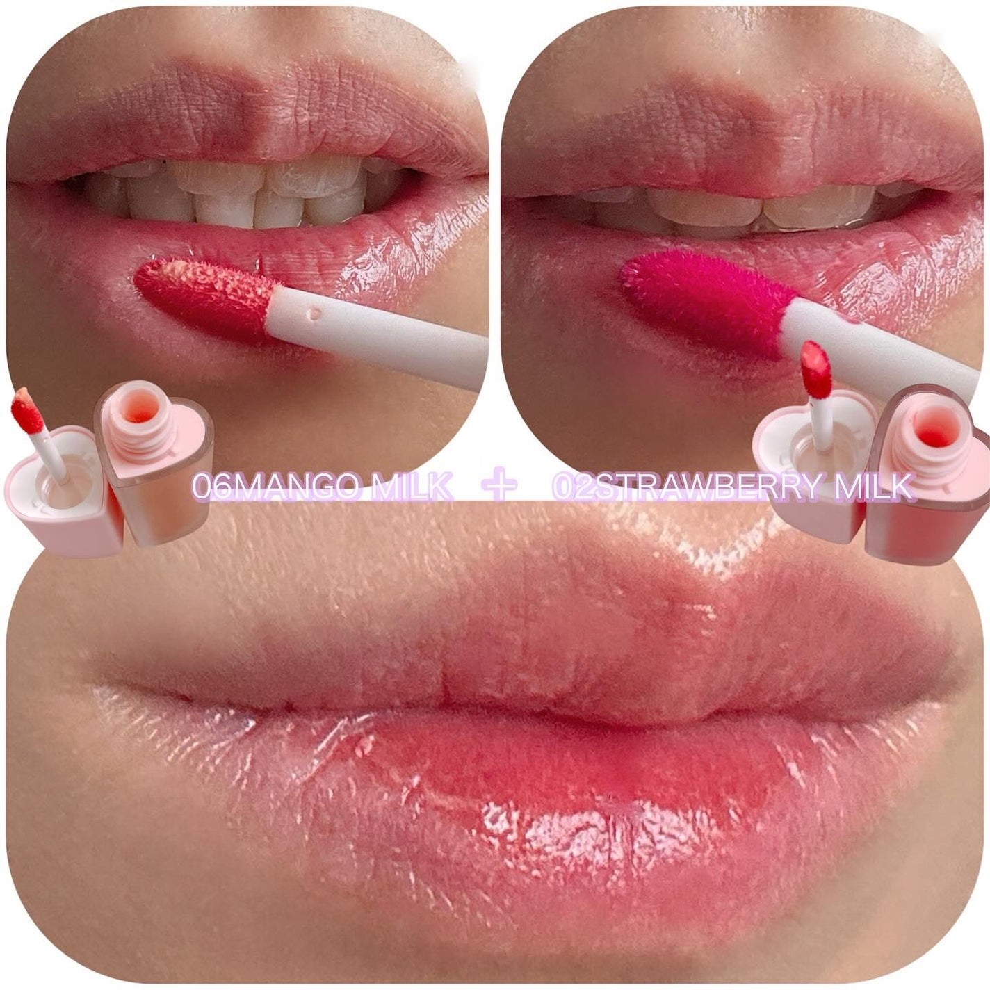 ミルクハートティントリップアンドチーク/Merrymonde/リップティントを使ったクチコミ(4枚目)