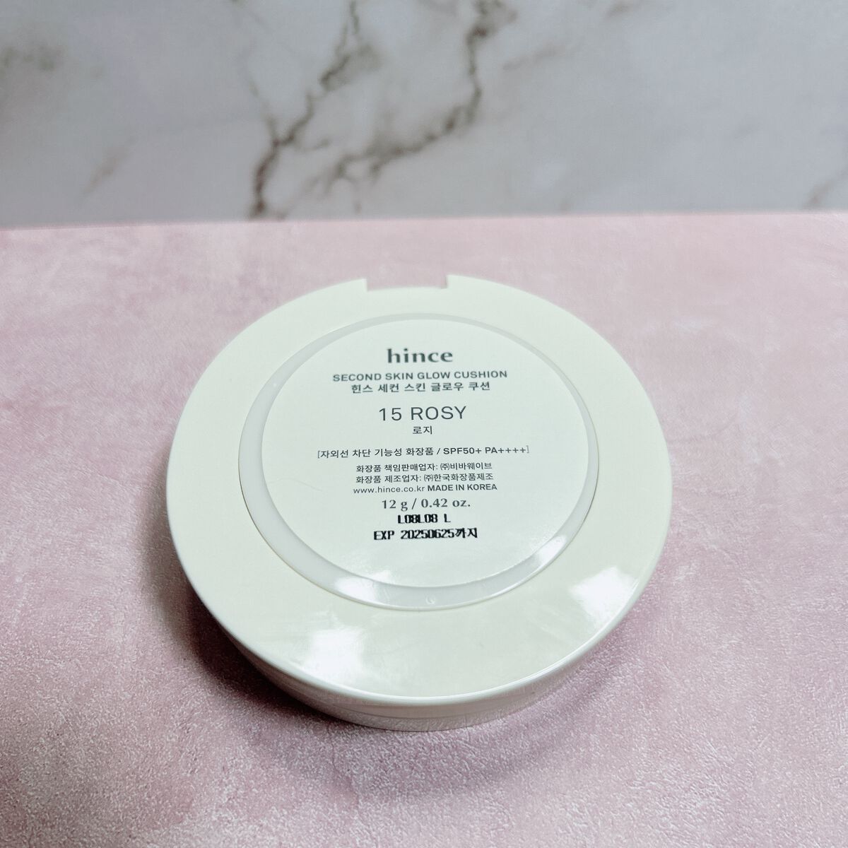 セカンドスキングロウクッション 15 ロージー/hince/クッションファンデーションを使ったクチコミ（3枚目）