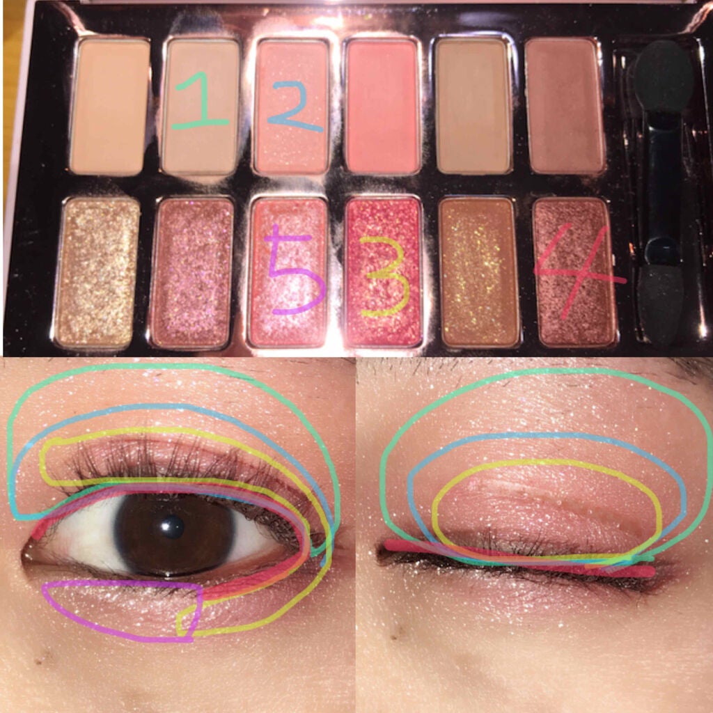 バレンタインボックス3ローズモーメント/VAVI MELLO/アイシャドウパレットを使ったクチコミ(3枚目)