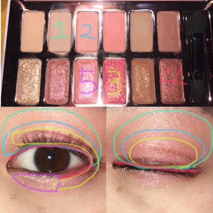 バレンタインボックス3ローズモーメント/VAVI MELLO/アイシャドウパレットを使ったクチコミ(3枚目)