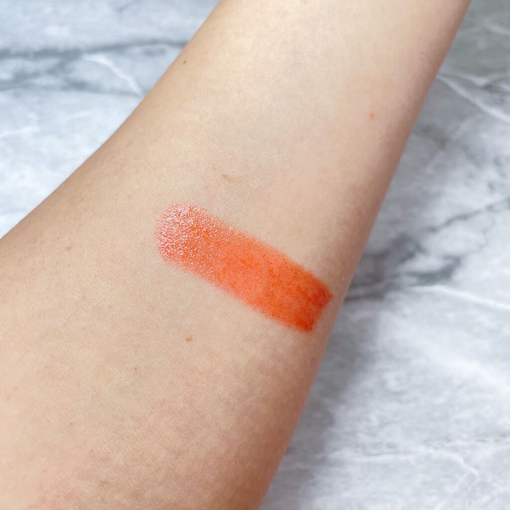 ケーキ リップスティック ルージュ アンリミテッド ラッカーシャイン コーラル ゼリー/shu uemura/口紅を使ったクチコミ（3枚目）