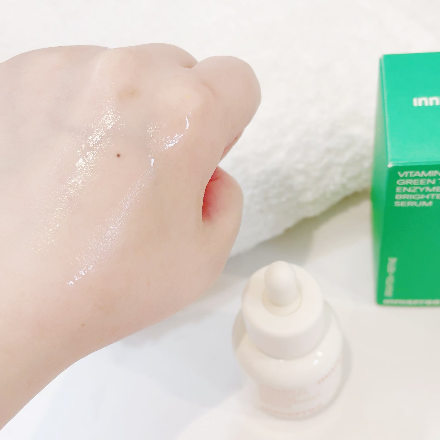 ビタC グリーンティーエンザイム ブライト セラム/innisfree/美容液を使ったクチコミ(4枚目)