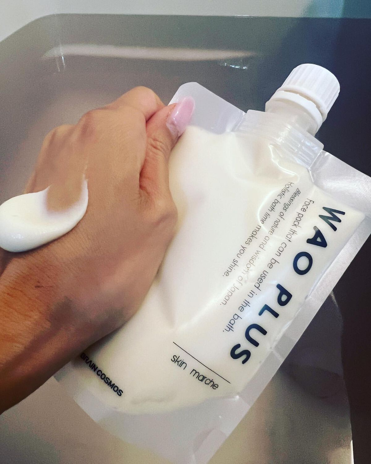 skinmarche WAOPLUS プラントベースミルクブースターマスク/ブレーンコスモス/洗い流すパック・マスクを使ったクチコミ（2枚目）