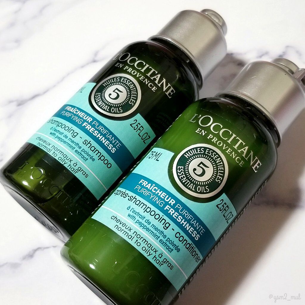 ファイブハーブス ピュアフレッシュネス シャンプー/コンディショナー/L'OCCITANE/市販シャンプーを使ったクチコミ(5枚目)