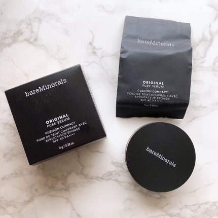 オリジナル ピュア セラム カバーアップ クッション/bareMinerals/クッションファンデーションを使ったクチコミ(2枚目)