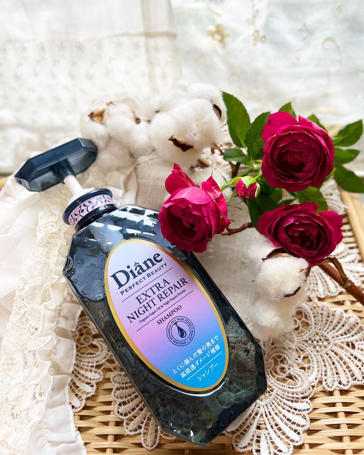 エクストラナイトリペア シャンプー＆トリートメント シャンプー 本体 450ml/ダイアン/市販シャンプーを使ったクチコミ（1枚目）