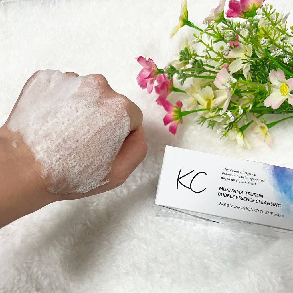 KC むきタマつるん 発泡美容液クレンジング/ハーブ健康本舗/クレンジングジェルを使ったクチコミ（3枚目）