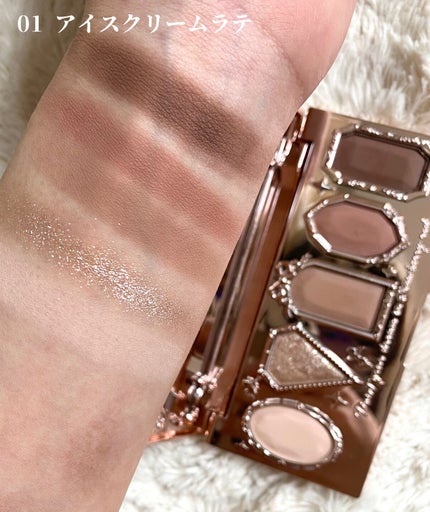 ストロベリーロココ アイシャドウパレット/FlowerKnows/アイシャドウパレットを使ったクチコミ(5枚目)