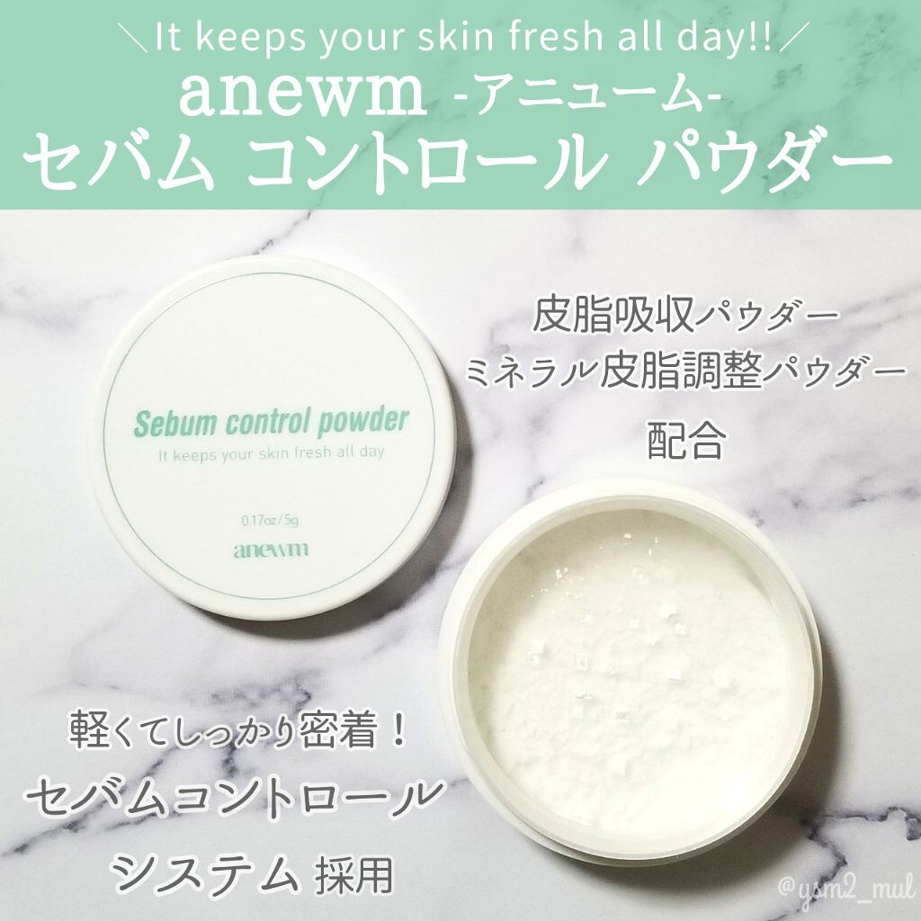 アニューム セバム コントロール パウダー/saat insight/ルースパウダーを使ったクチコミ（2枚目）