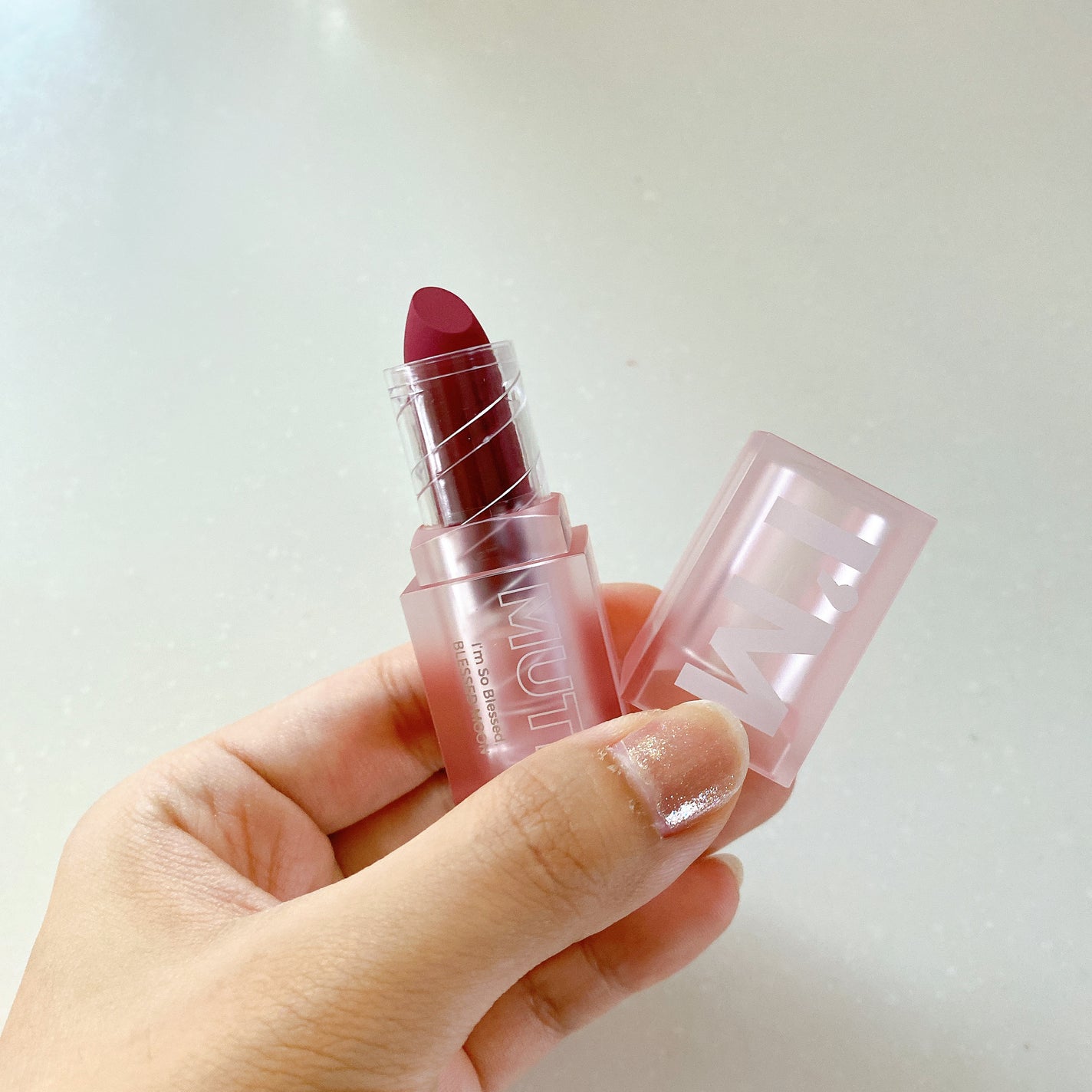 アイムミュートリップスティック/BLESSED MOON/口紅を使ったクチコミ(1枚目)