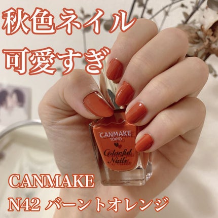 カラフルネイルズ N42 バーントオレンジ/キャンメイク/マニキュアを使ったクチコミ(1枚目)