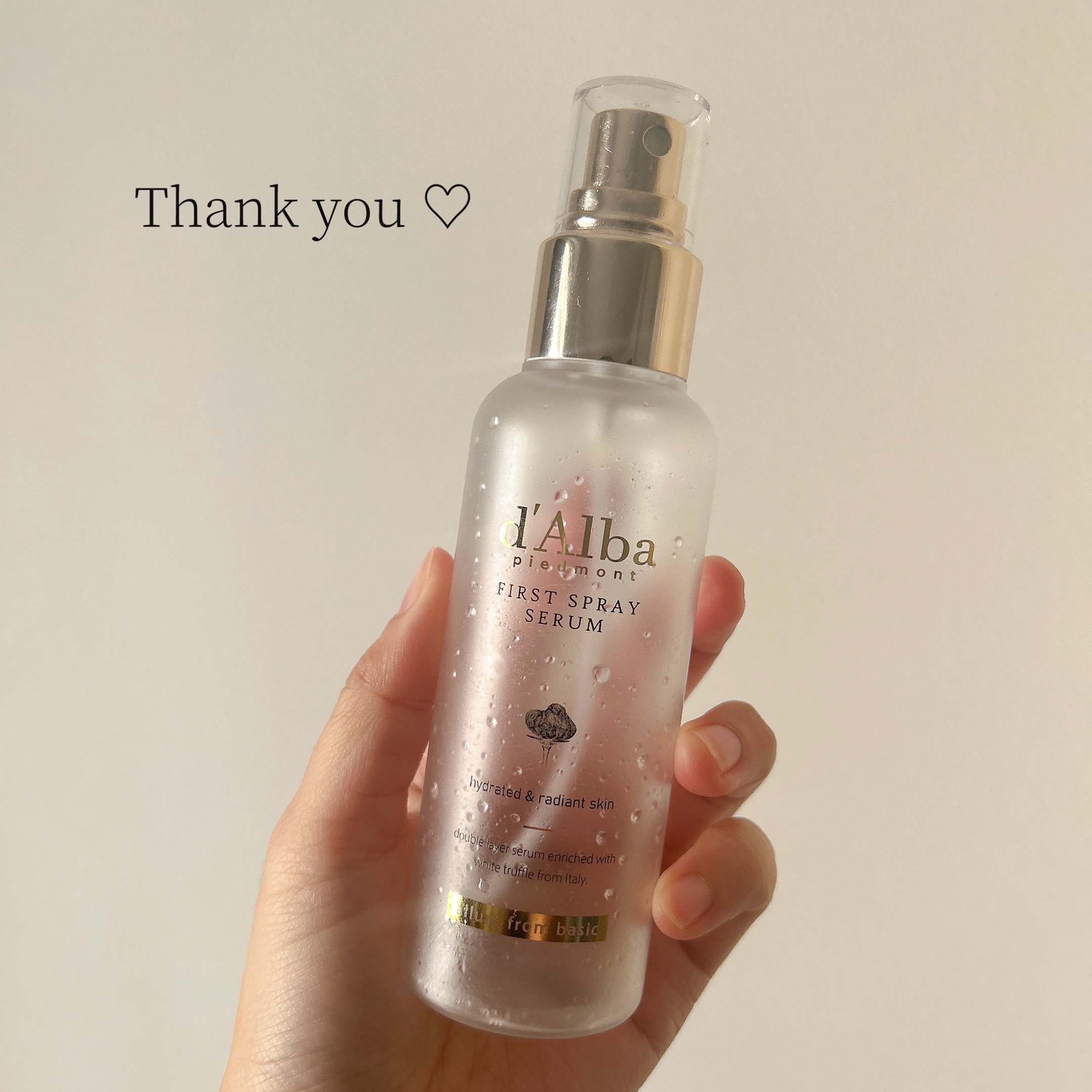 ダルバ ホワイトトリュフファーストスプレーセラム/ダルバ/ミスト状化粧水を使ったクチコミ（1枚目）