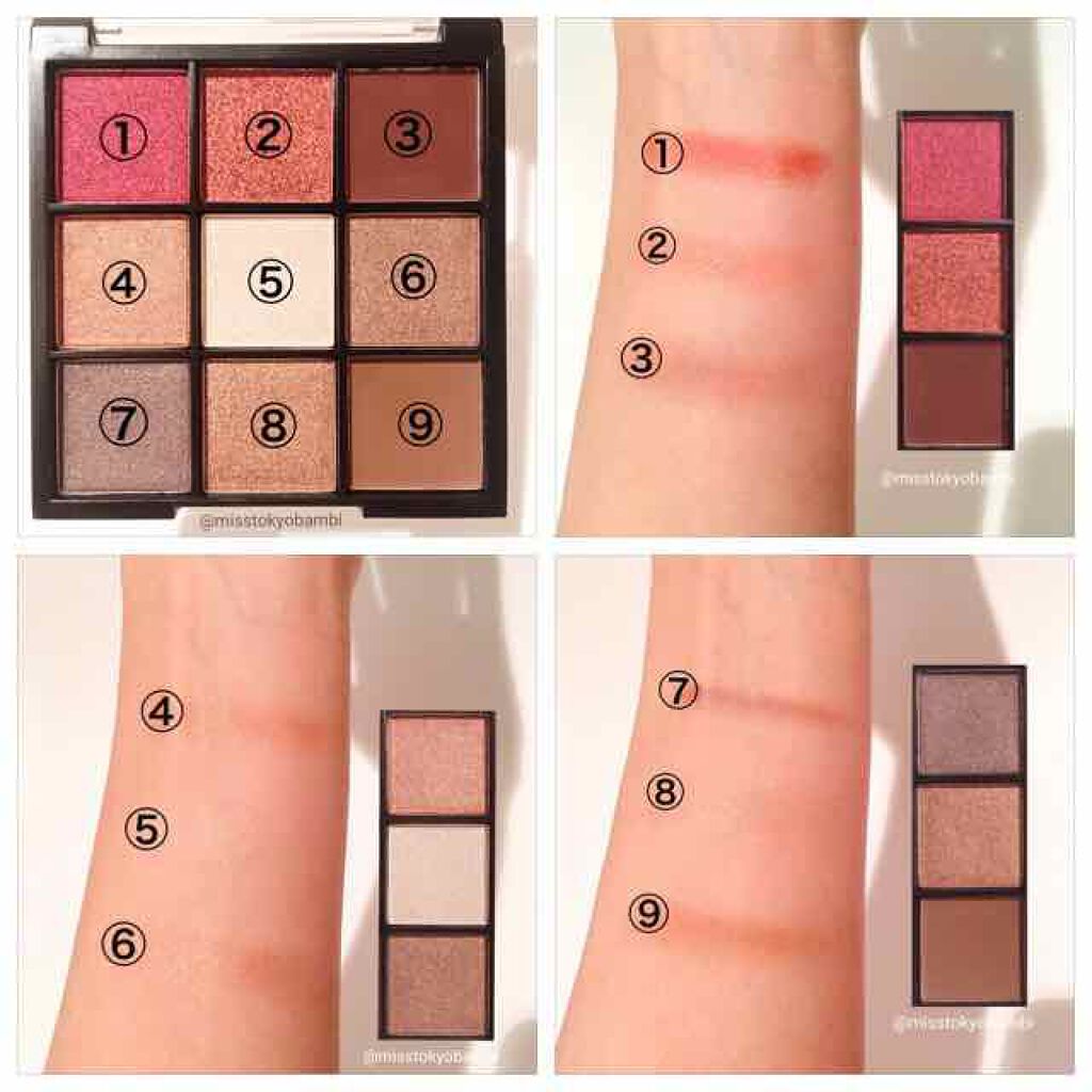 UR GLAM　BLOOMING EYE COLOR PALETTE/U R GLAM/アイシャドウパレットを使ったクチコミ（3枚目）