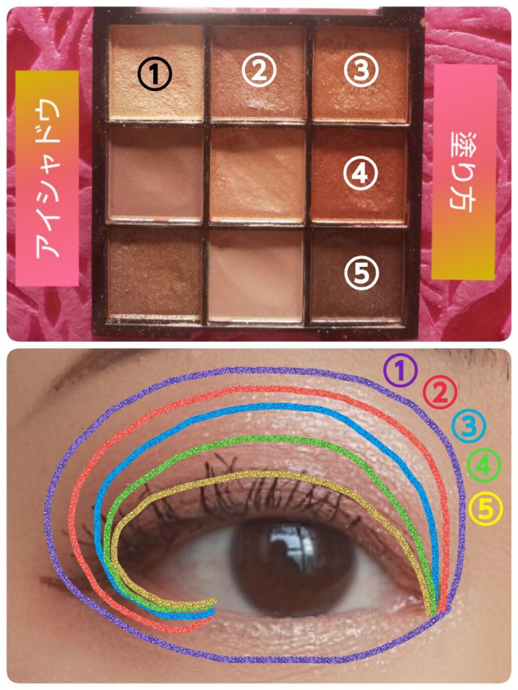 UR GLAM BLOOMING EYE COLOR PALETTE/U R GLAM/アイシャドウパレットを使ったクチコミ(5枚目)