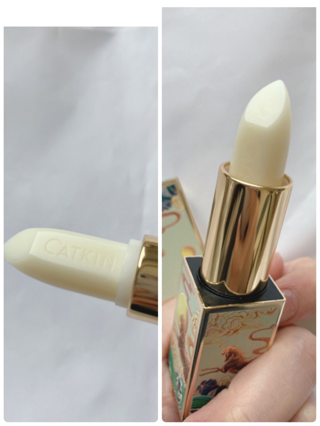 春江花月 保湿リップクリーム/CATKIN/リップケアを使ったクチコミ（2枚目）