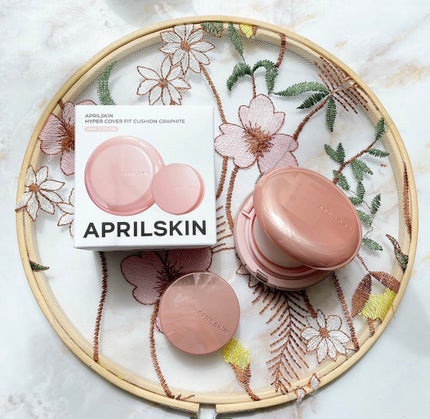 ハイパーカバーフィットクッション ピンク(桜エディション)/APRILSKIN/クッションファンデーションを使ったクチコミ(1枚目)