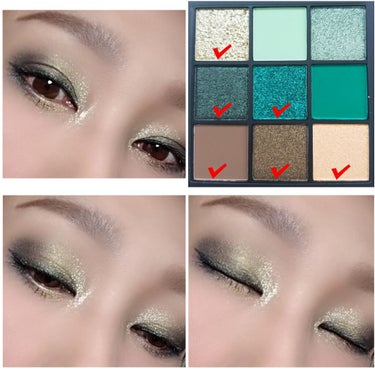 Obsessions Eyeshadow Palette/Huda Beauty/パウダーアイシャドウを使ったクチコミ（3枚目）