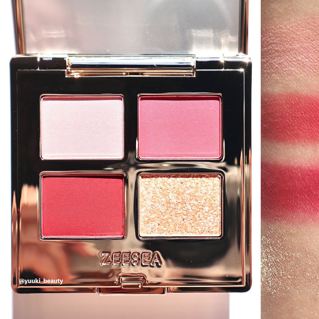 ドリームランドアイシャドウ ( 4シェード ) #01 ピンク/ZEESEA/アイシャドウパレットを使ったクチコミ（3枚目）