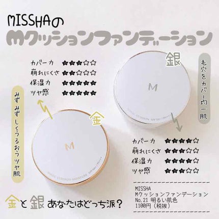 M クッション ファンデーション(モイスチャー)/MISSHA/クッションファンデーションを使ったクチコミ(1枚目)