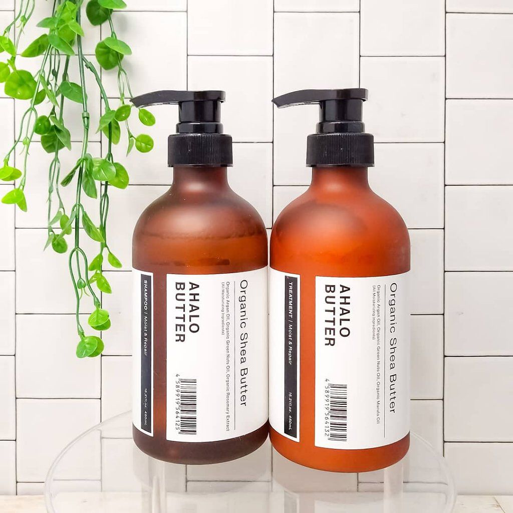 AHALO BUTTER モイスト＆リペア シャンプー/ヘアトリートメントのクチコミ「アハロバターのモイスト＆リペアシャンプー✨
シャンプーは泡立ち良き！ただ流す時に結構ヌルついた.....」（1枚目）