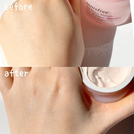 チェジュ チェリーブロッサム トーンアップクリーム/innisfree/化粧下地を使ったクチコミ(3枚目)