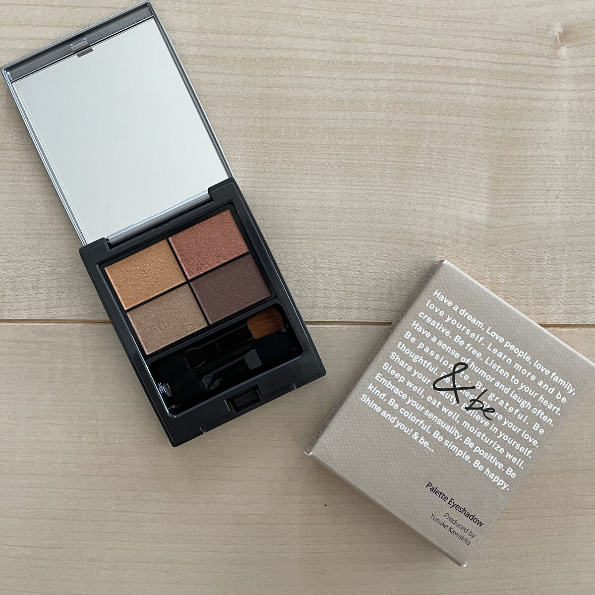 &be パレットアイシャドウ サンドブラウン/＆be/アイシャドウパレットを使ったクチコミ（1枚目）