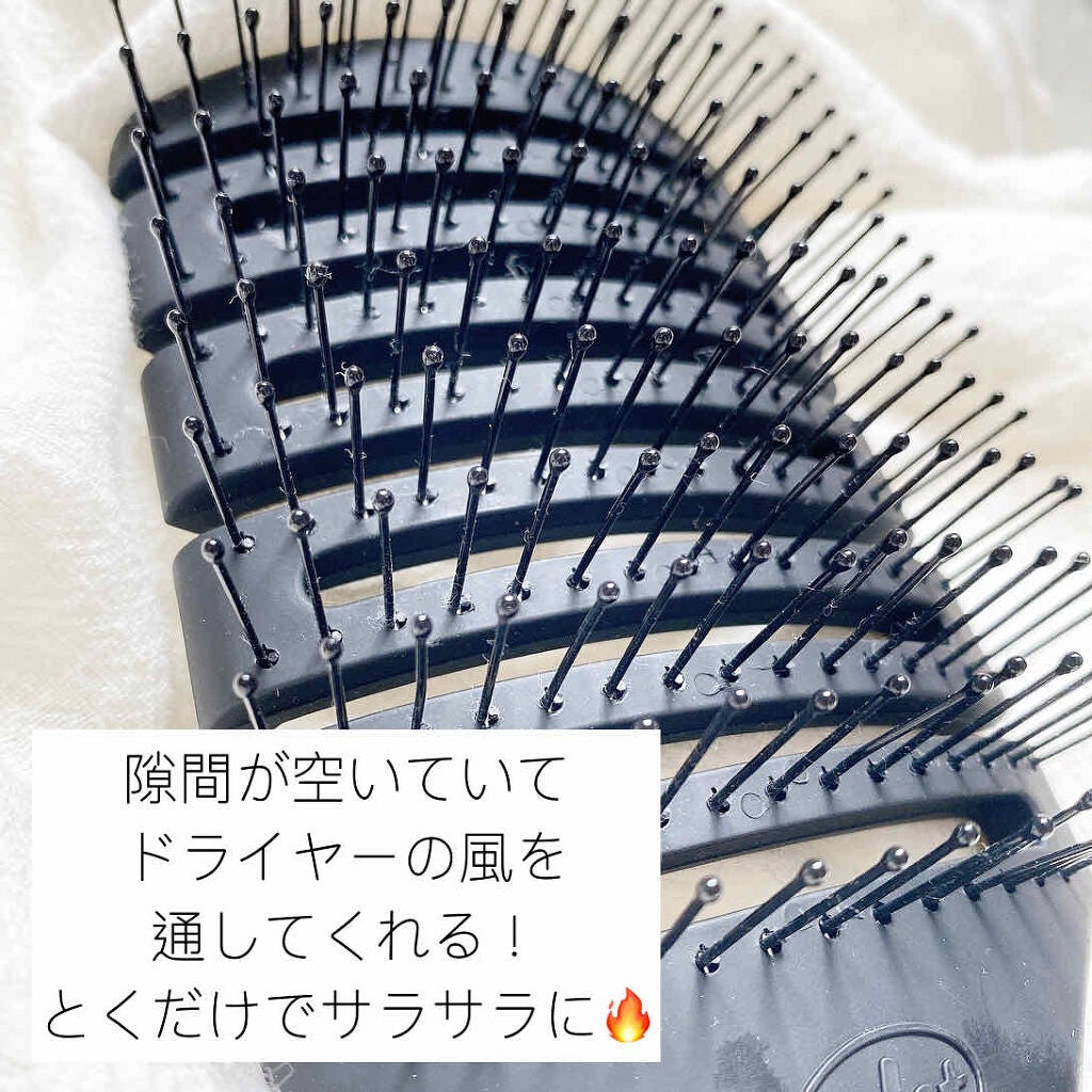 フレックスドライ パドルブラシ ブラック/ウェットブラシ/ヘアブラシ by ひまちゃん /垢抜けの参考書