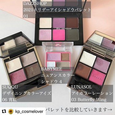 2021 HOLIDAY COLLECTION HOLIDAY EYESHADOW PALETTE/DAZZSHOP/アイシャドウパレットを使ったクチコミ（2枚目）