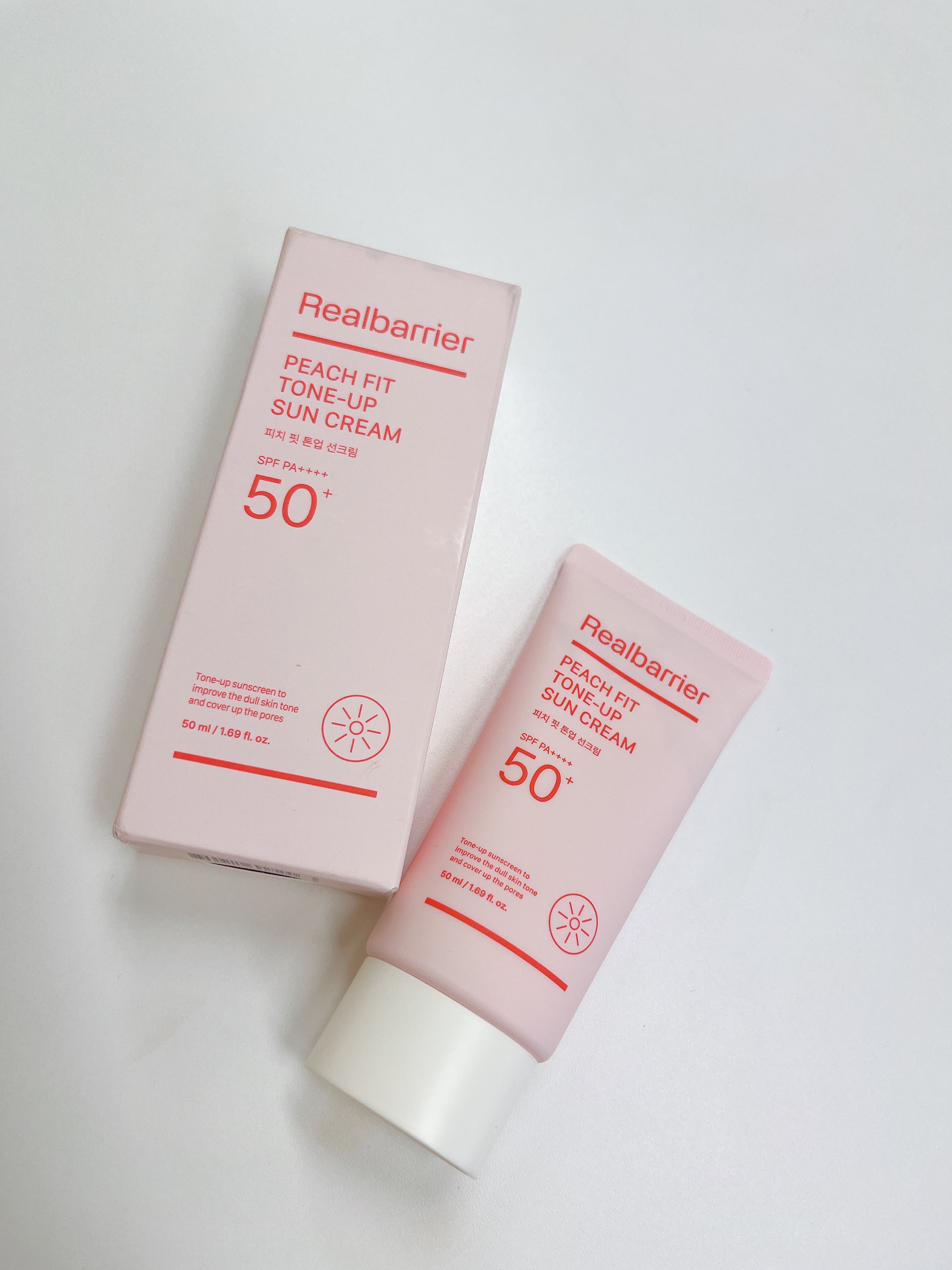 ピーチフィットトーンアップ日焼け止め/Real Barrier/日焼け止めクリームを使ったクチコミ（2枚目）