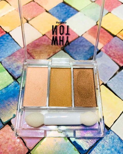 WHY NOT SPINNS 3色アイシャドウ シャンパンベージュ/DAISO/アイシャドウパレットの画像