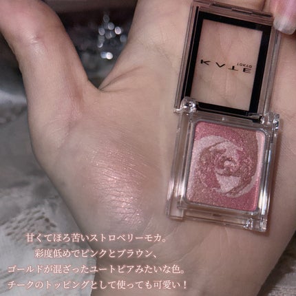 ザ アイカラー(マーブルインク) MB002 マーブルピンク/KATE/単色アイシャドウを使ったクチコミ(3枚目)