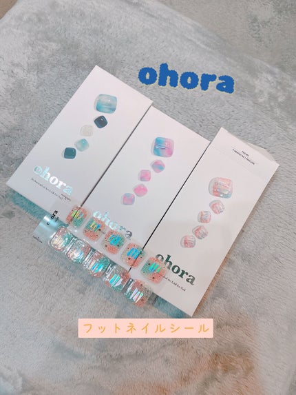 セミキュアジェルネイル(ペディキュア)/ohora/ネイルシールを使ったクチコミ(1枚目)