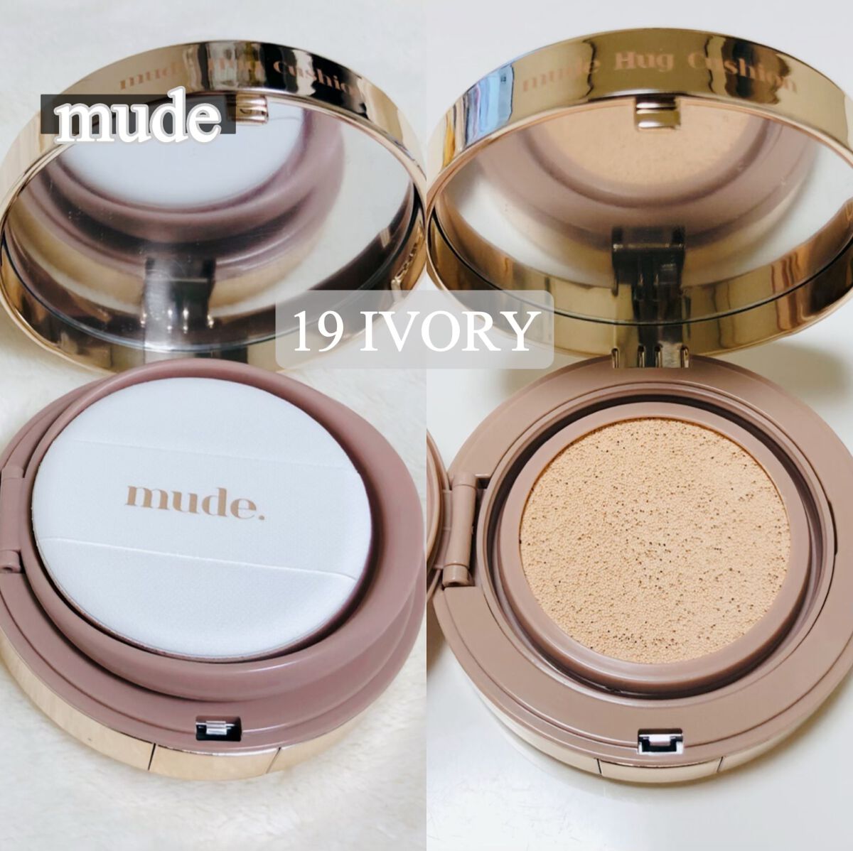 ハグクッション/mude./クッションファンデーションを使ったクチコミ（2枚目）