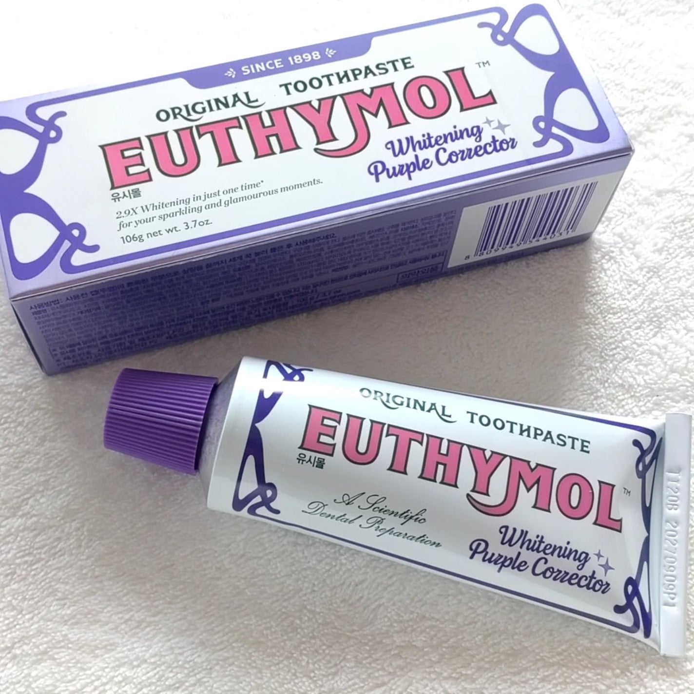 ホワイトパープル歯みがき ピーチフローラルミントの香り/EUTHYMOL/歯磨き粉を使ったクチコミ(1枚目)