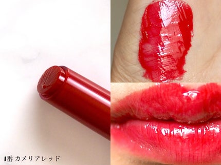 ヴィーガナイズコラーゲンリップガラスバーム 1番 カメリアレッド/Veganize/リップグロスの画像