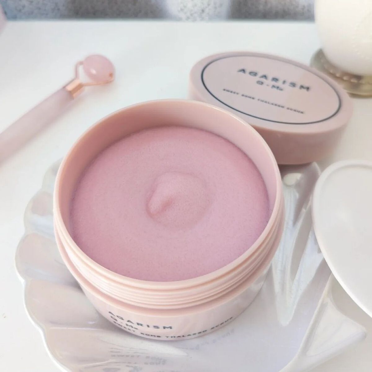 Q+Me スウィート ボム タラソ スクラブ/AGARISM/バストケア・ヒップケアを使ったクチコミ（2枚目）