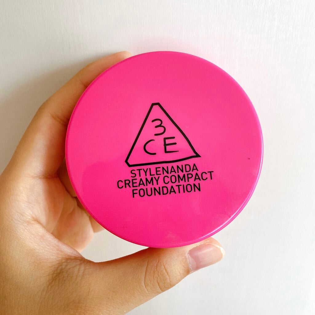 PINK CREAMY COMPACT FOUNDATION/3CE/クリーム・エマルジョンファンデーションを使ったクチコミ(5枚目)