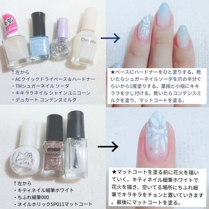 キキララ ネイル/DAISO/マニキュアを使ったクチコミ(3枚目)