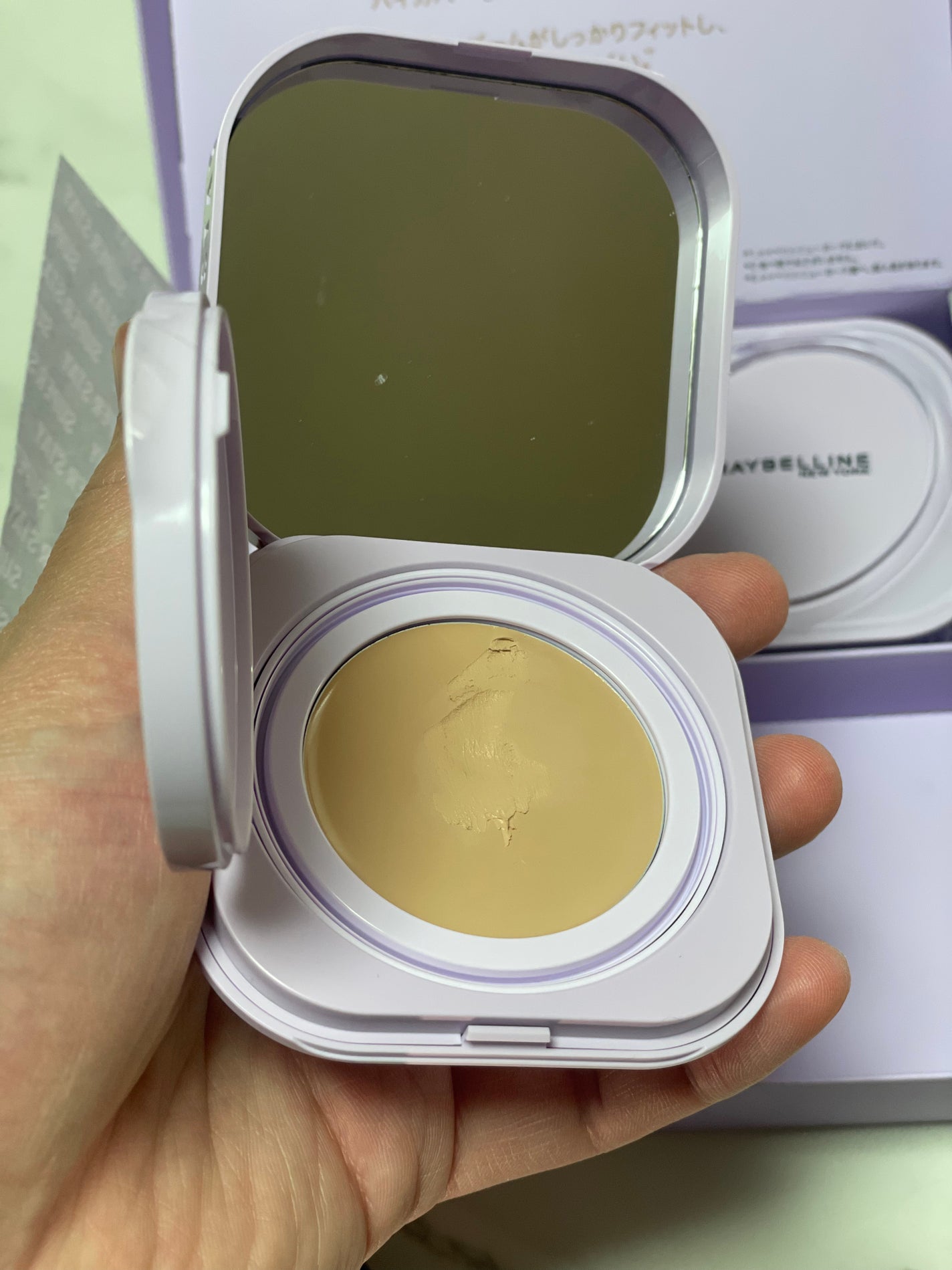 SPステイ クリームパクト ファンデーション/MAYBELLINE NEW YORK/クリーム・エマルジョンファンデーションを使ったクチコミ(3枚目)