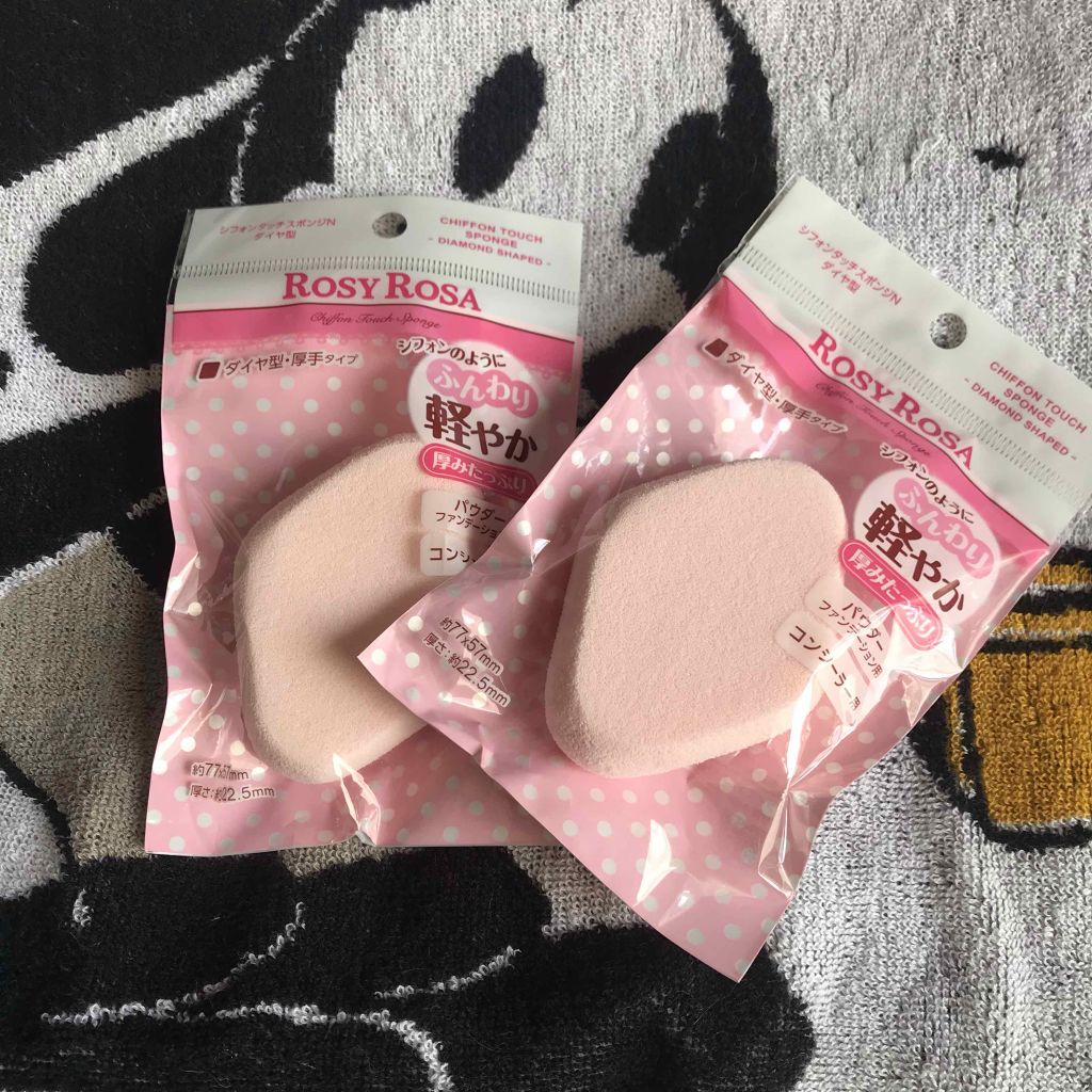 シフォンタッチスポンジN ダイヤ型/ロージーローザ/パフ・スポンジを使ったクチコミ(1枚目)