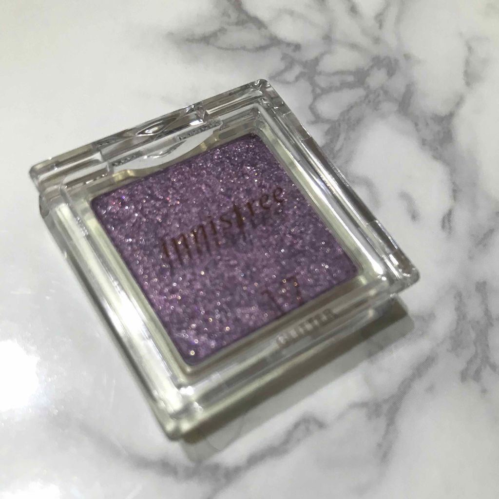 モー子 on LIPS 「ラベンダー色のラメシャドウ🌸イニスフリーのマイアイシャドウのG..」(1枚目)