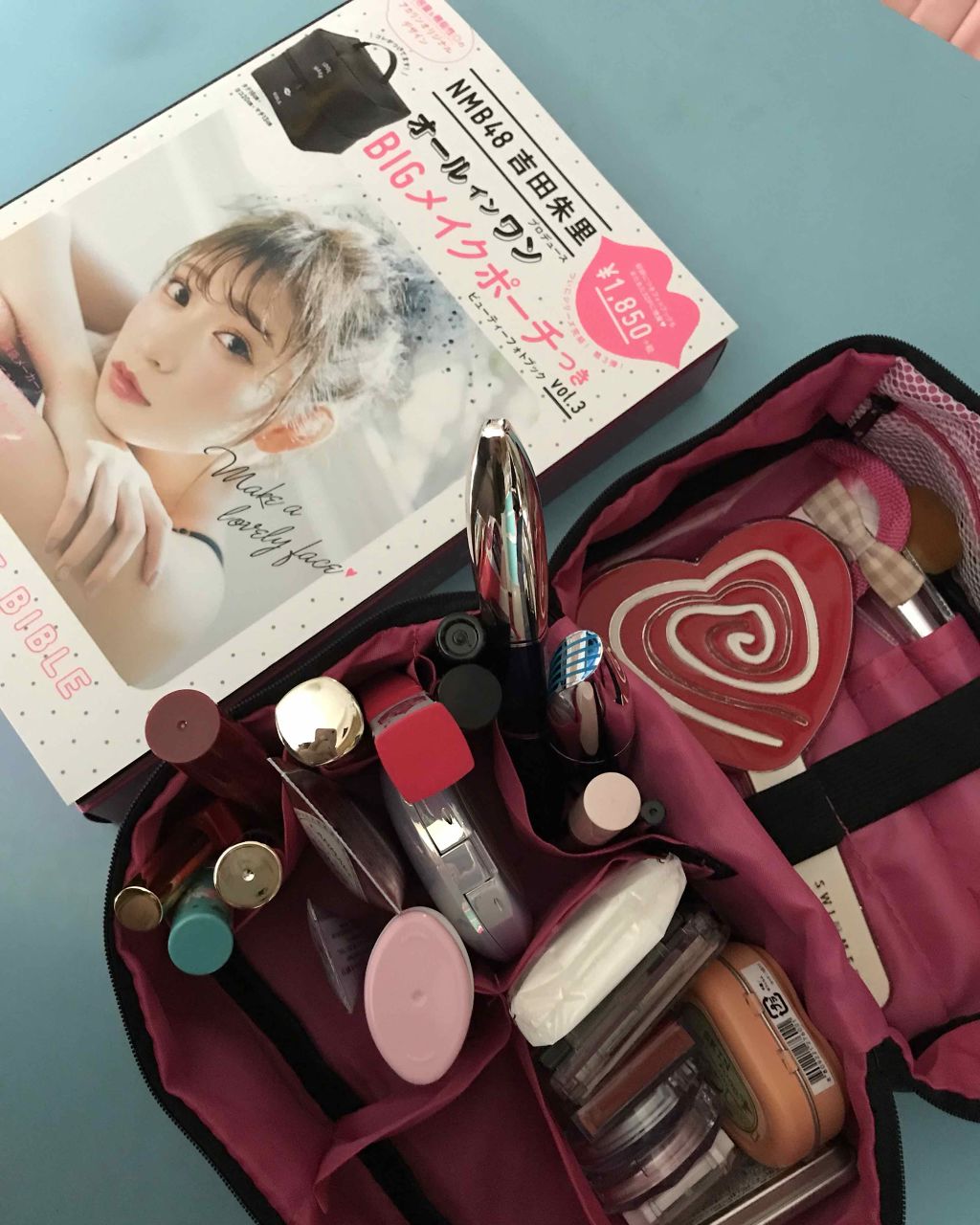 NMB48 吉田朱里 プロデュース うるぷるティントリップ(アカリップ)つきIDOL MAKE BIBLE@アカリン/主婦の友社/書籍を使ったクチコミ（1枚目）