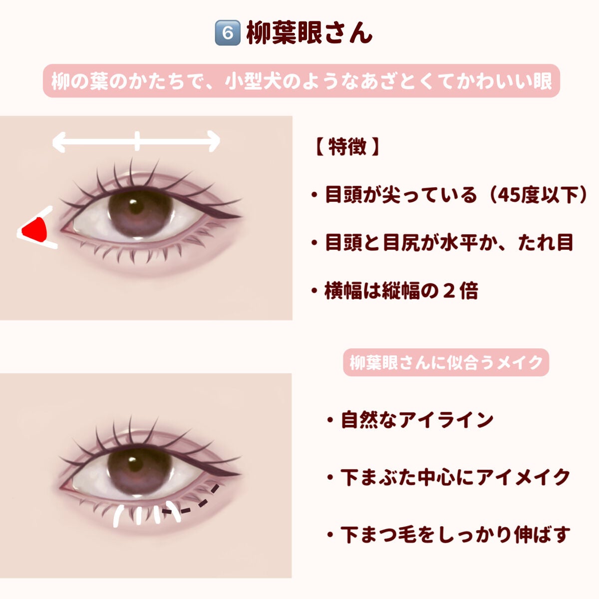 ぽん on LIPS 「 \目のかたち診断/ 目の形のセルフチェック方法をまとめました..」(7枚目)