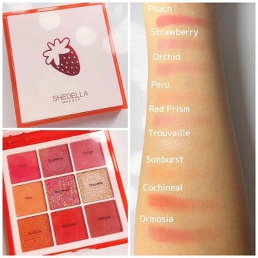  诗蒂娅九色眼影盘 (9 Colors Eye Shadow Palette) P106 Strawberry/SHEDELLA/アイシャドウパレットを使ったクチコミ（2枚目）