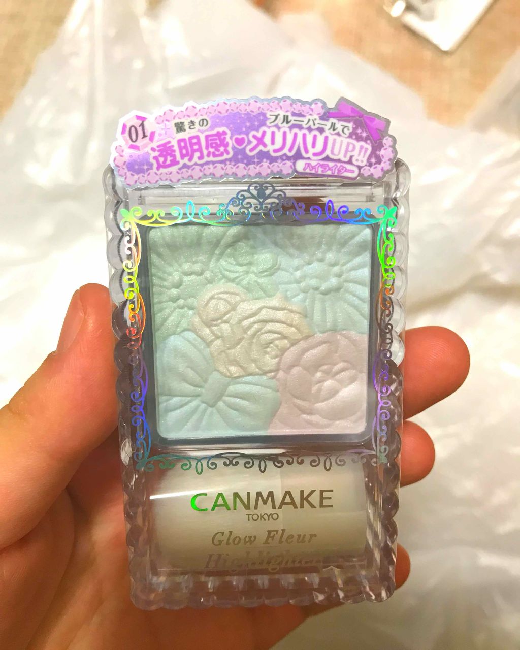 グロウフルールハイライター/キャンメイク/パウダーハイライトを使ったクチコミ（2枚目）